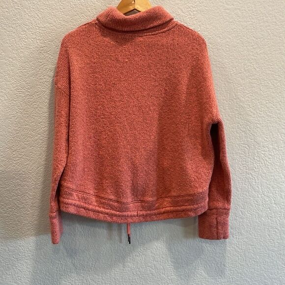 Sweaty Betty Pink Restful Boucle Funnel Neck Sweater Size US 12 UK Large - Picture 7 of 8